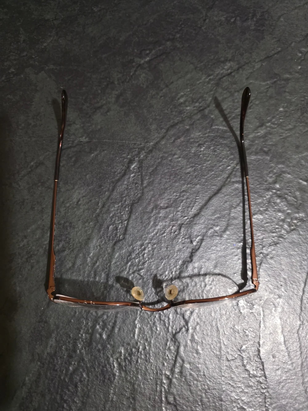 Safilo Elasta 7205 N2T Brown Rectangle Eyeglass Frames Metal Italy 55-19-145